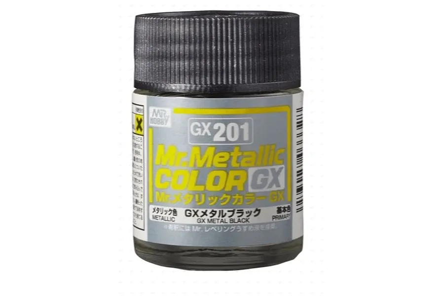 Mr Hobby Metal Black Metallic Paint 18ml image 90386