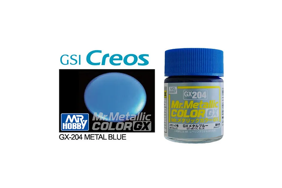Mr Hobby Metal Blue Metallic Paint 18ml image 90387