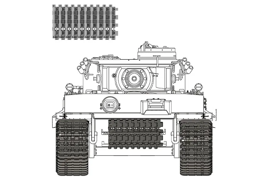 Ryefield 1/35 Tiger 1 Early Production Workable Track Links Set image 90404