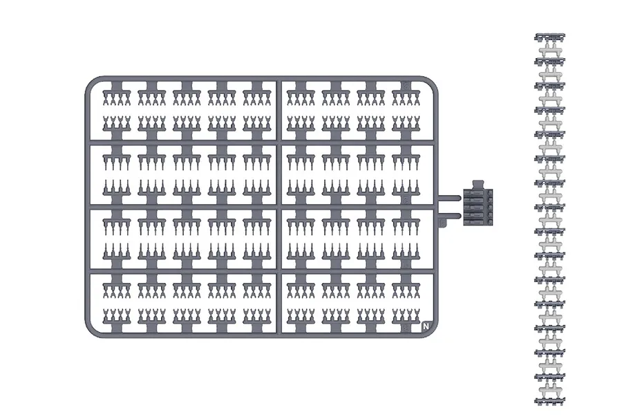 Ryefield 1/35 Tiger 1 Late Production Workable Track Links Set image 90408