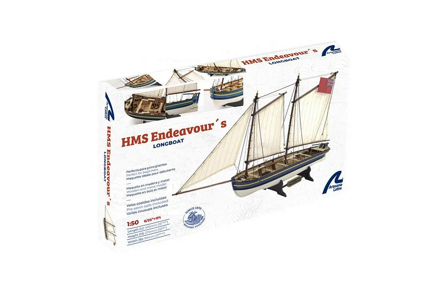 Artesania Latina 1/50 HMS Endeavour&amp;#039;s Longboat 2021 Scaled Wooden Model Kit image 90546