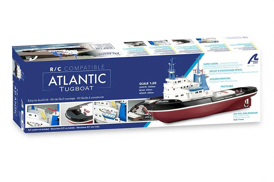 Artesania Latina 1/50 Atlantic Tugboat Scaled Wooden/Plastic Model Kit image 90548