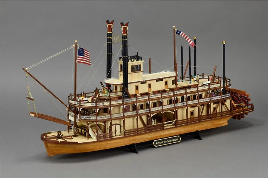 Artesania Latina 1/80 King of the Mississippi Paddle Steamer Scaled Wooden Model Kit image 90578