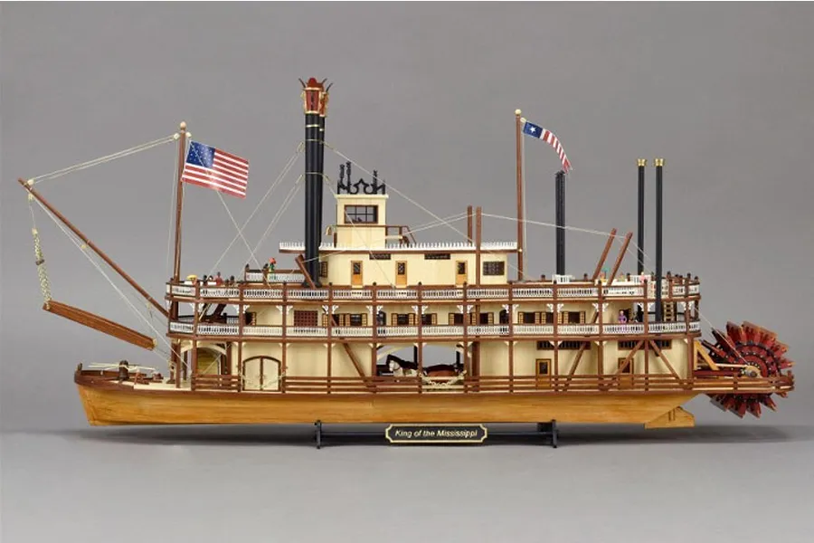 Artesania Latina 1/80 King of the Mississippi Paddle Steamer Scaled Wooden Model Kit image 90579
