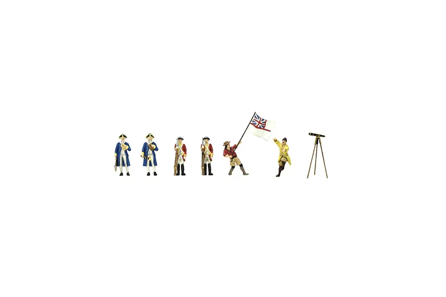 Artesania Latina 1/65 HMS Endeavour&amp;#039;s Metal Figurines 10Pcs image 90591