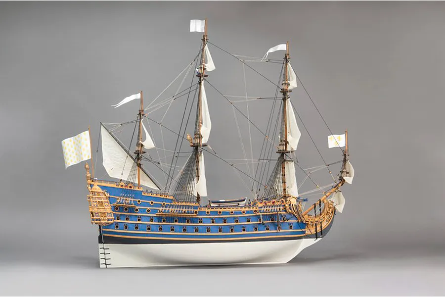 Artesania Latina 1/72 LE Soleil Royal Louis XIV&amp;#039;s Flagship with Figurines Scaled Wooden Model Kit image 90604