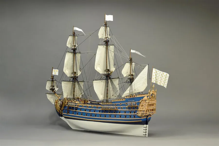 Artesania Latina 1/72 LE Soleil Royal Louis XIV&amp;#039;s Flagship with Figurines Scaled Wooden Model Kit image 90605