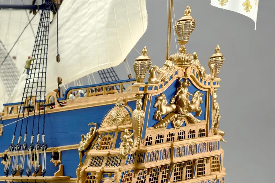Artesania Latina 1/72 LE Soleil Royal Louis XIV&amp;#039;s Flagship with Figurines Scaled Wooden Model Kit image 90606