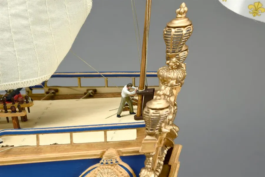Artesania Latina 1/72 LE Soleil Royal Louis XIV&amp;#039;s Flagship with Figurines Scaled Wooden Model Kit image 90613