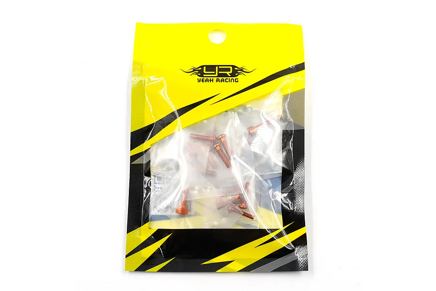 Yeah Racing Sanwa M17 Orange Aluminium Complete Screw Set image 90656