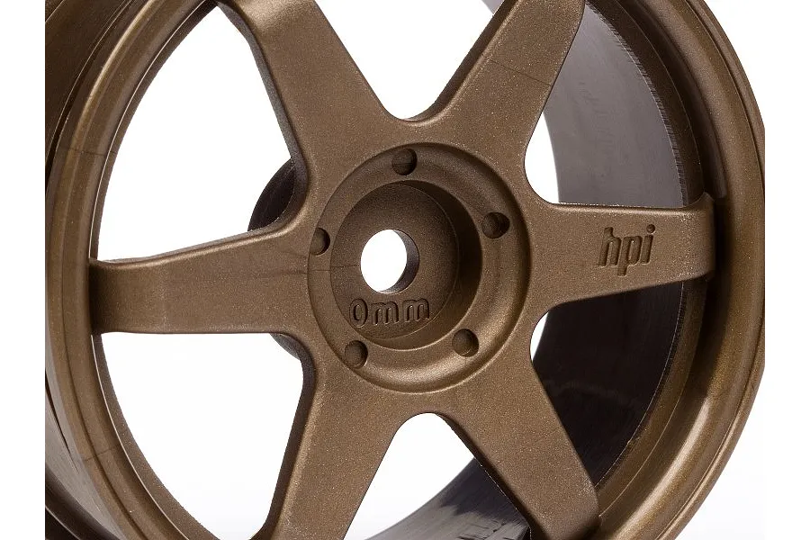 HPI 1.9&amp;quot; (0mm Off-Set) TE37 Bronze Rims 2Pcs image 9070
