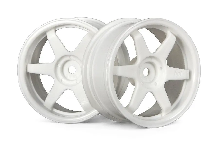 HPI 1.9&amp;quot; (3mm Off-Set) TE37 White Rims 2Pcs image 9071