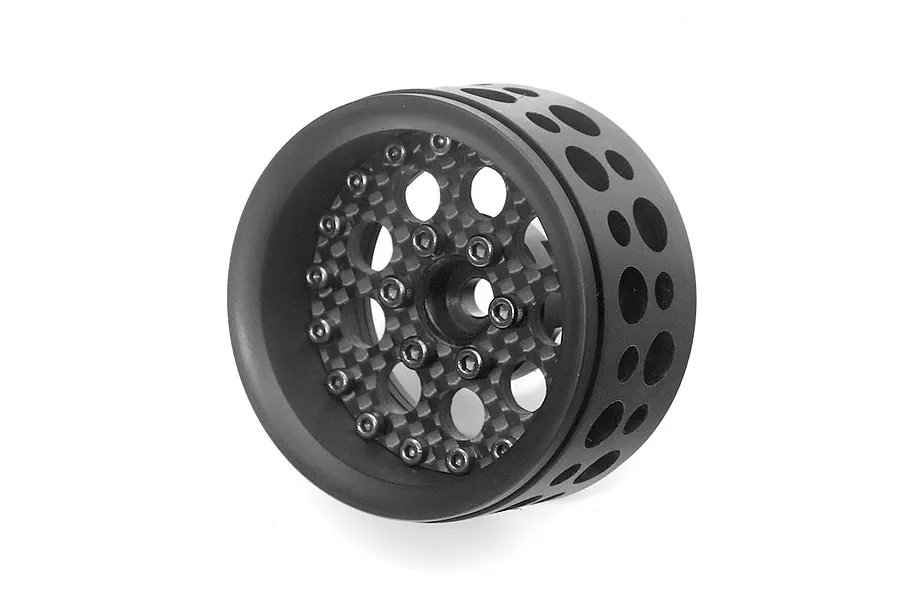 Boom Racing 1.9&amp;quot; Black/Carbon Fibre ProBuild Ultra Performance CR6 Adjustable Offset Beadlock Rims 2Pcs image 90769