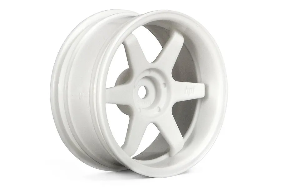 HPI 1.9&amp;quot; (6mm Off-Set) TE37 White Rims 2Pcs image 9080