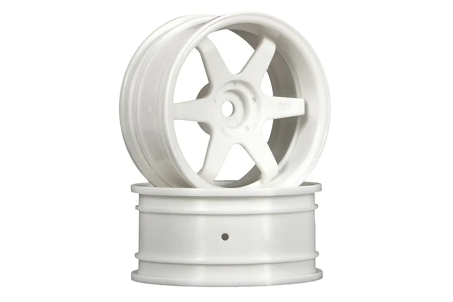 HPI 1.9&amp;quot; (6mm Off-Set) TE37 White Rims 2Pcs image 9081