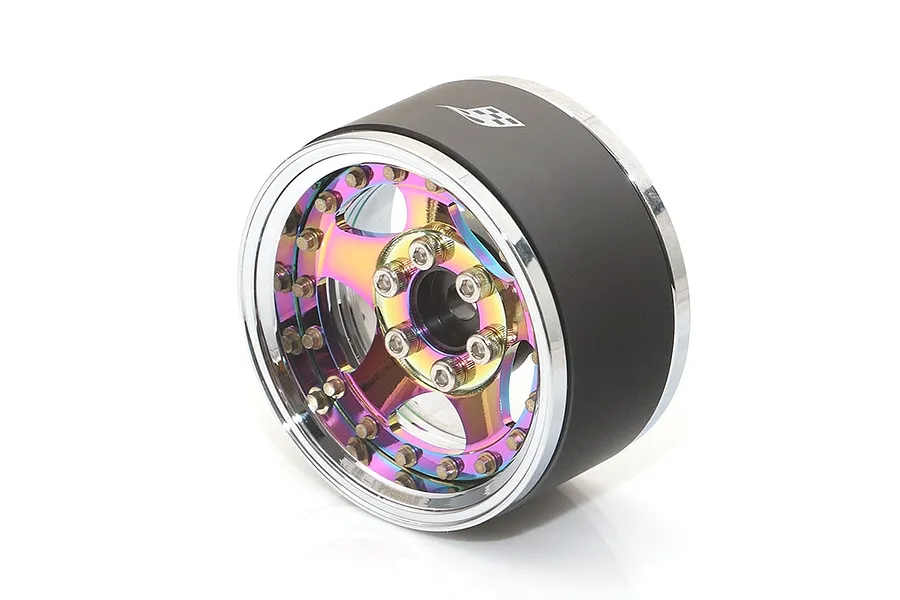 Boom Racing 1.9&amp;quot; Chrome/Neo Chrome Aluminium ProBuild SV5 Adjustable Offset Beadlock Rims 2Pcs image 90809