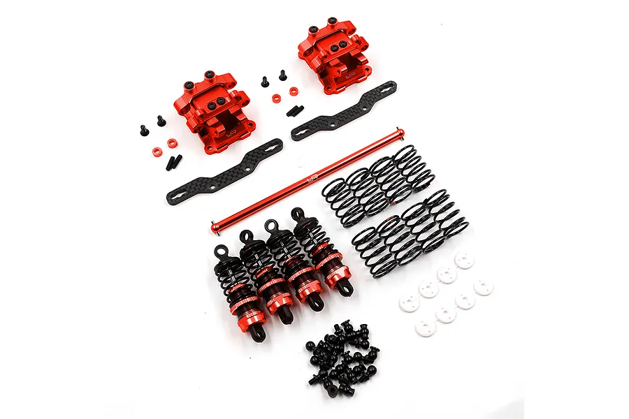 Yeah Racing Red Aluminium Performance Shock Absorber Set image 90829