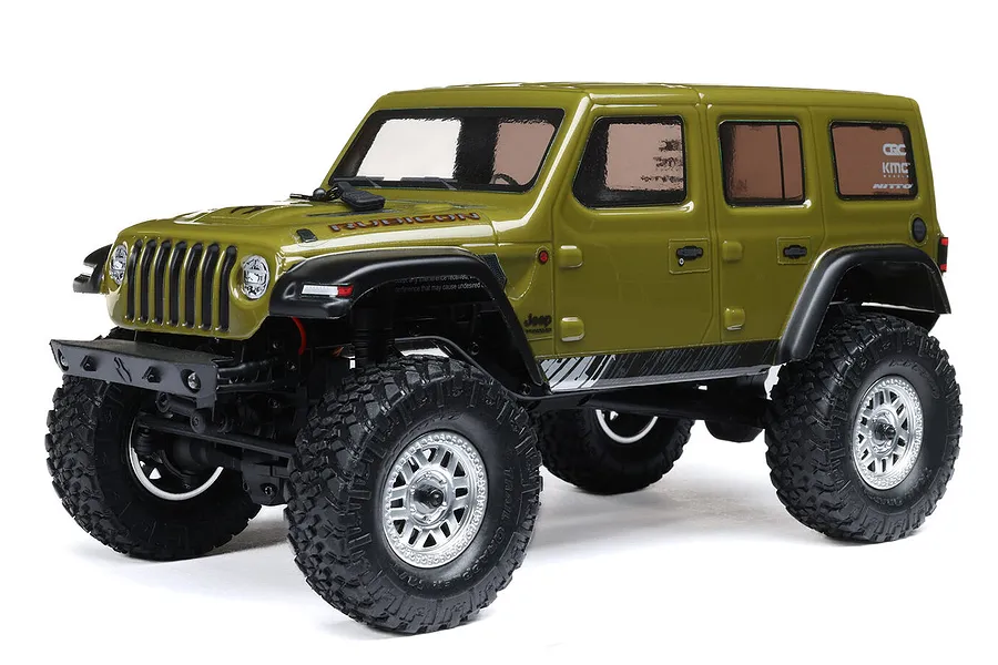 Axial SCX24 Jeep Wrangler JLU 4X4 RC Rock Crawler Electric 4WD 1/24 Scale RTR - Green image 90908