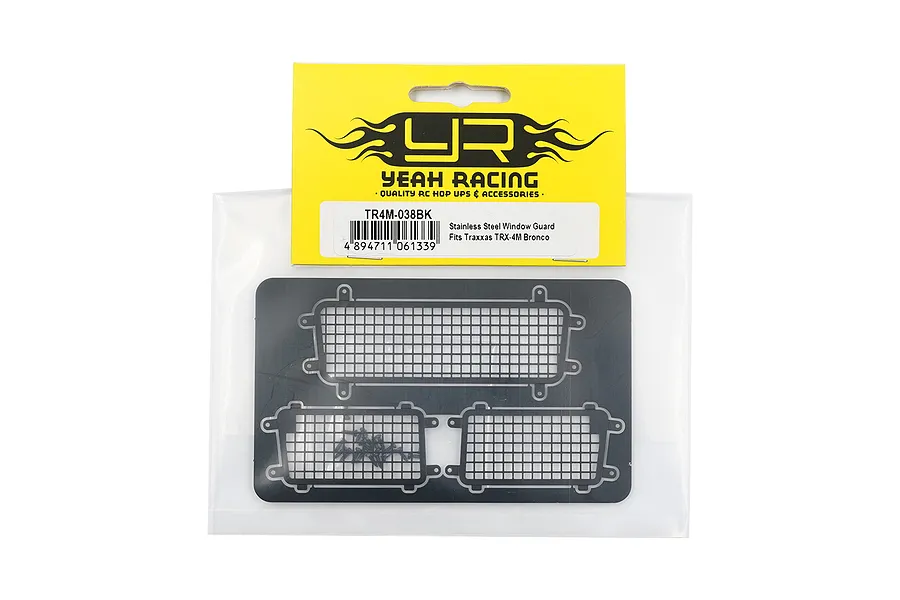 Yeah Racing stainless steel window mesh for Traxxas TRX-4M Bronco in original retail packaging.