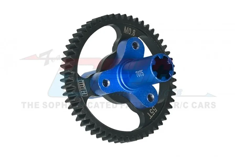 GPM Medium Carbon Steel 55T 32dp/0.8Mod Spur Gear w/ Blue Aluminium Slipper Eliminator image 90937