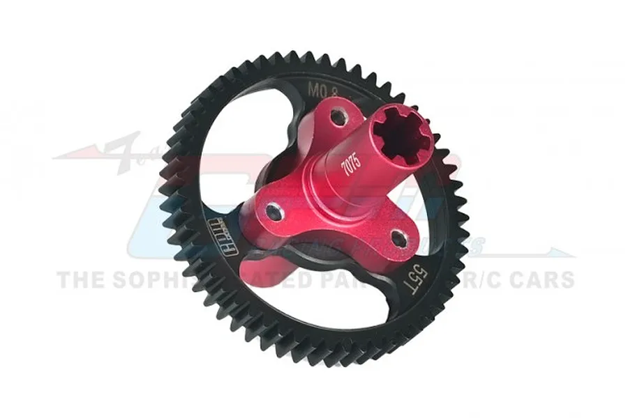 GPM Medium Carbon Steel 55T 32dp/0.8Mod Spur Gear w/ Red Aluminium Slipper Eliminator image 90938