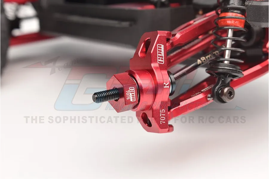 GPM Red Aluminium 12mm Wheel Hexes 4Pcs image 90972
