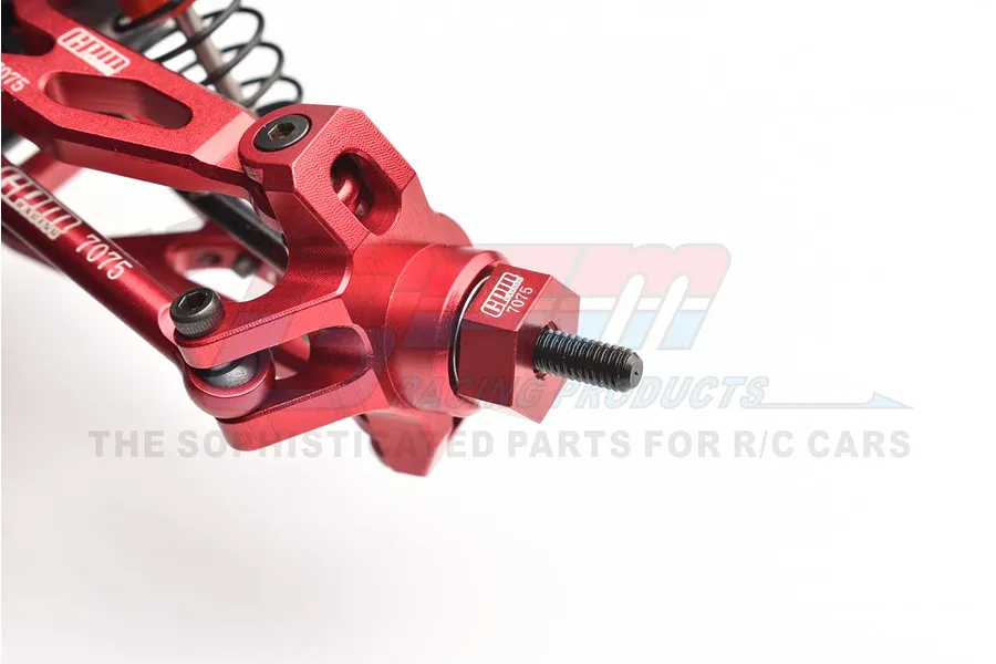 GPM Red Aluminium 12mm Wheel Hexes 4Pcs image 90973