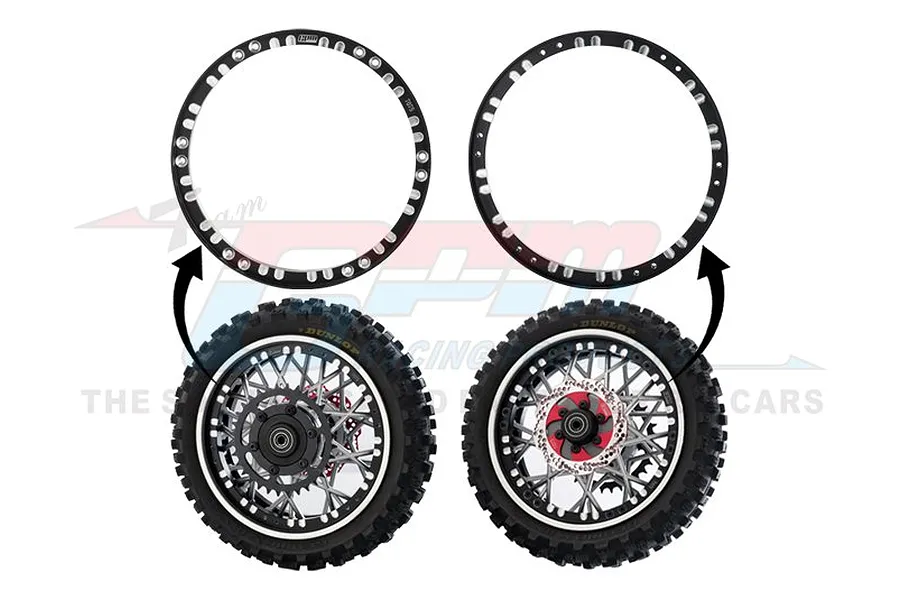GPM Black Aluminium Front Wheel Reinforcement Rings 2Pcs image 91036