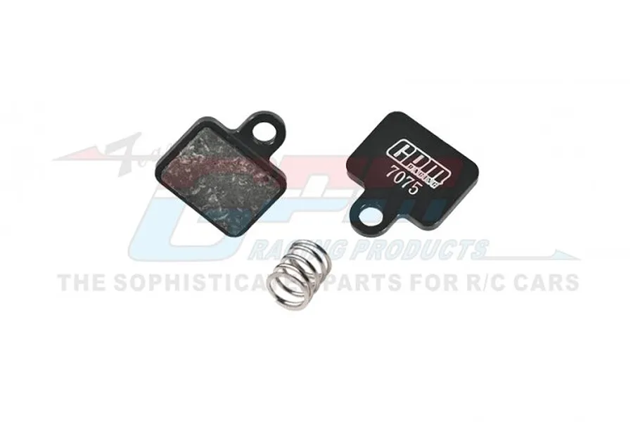 GPM Black Aluminium &amp;amp; Inlaid Friction Material Front Brake Pads 2Pcs image 91097