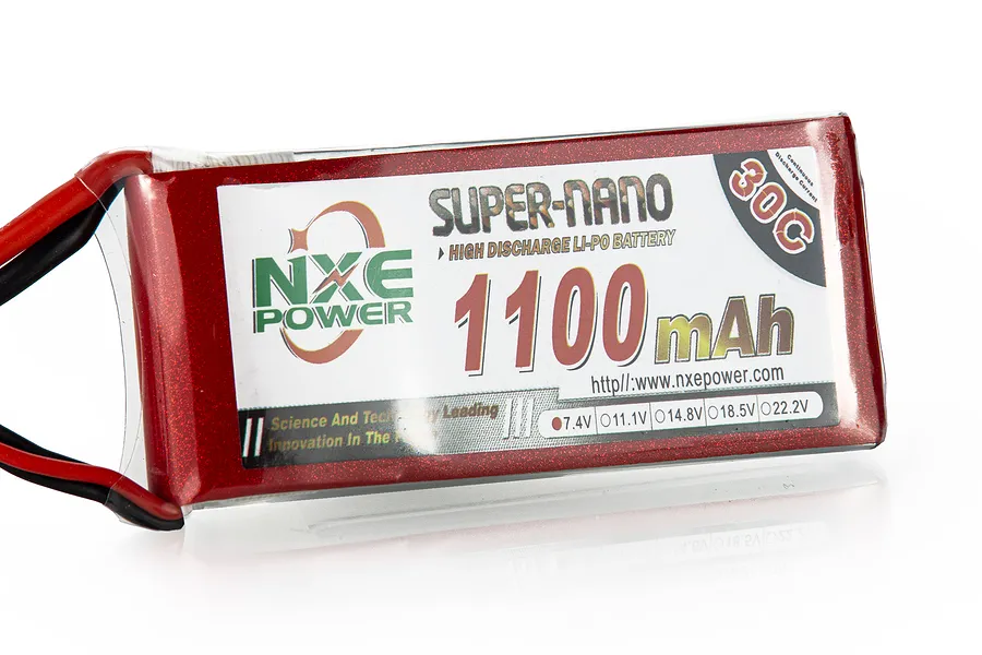 NXE 7.4V 1100mAh 30C Soft Case LiPo Battery image 91224