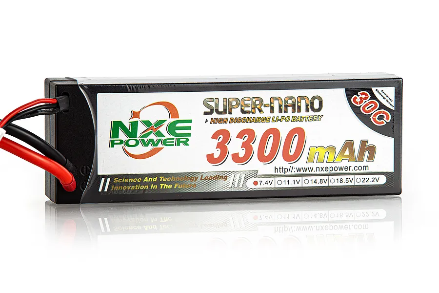 NXE 7.4V 3300mAh 30C Hard Case LiPo Battery image 91233
