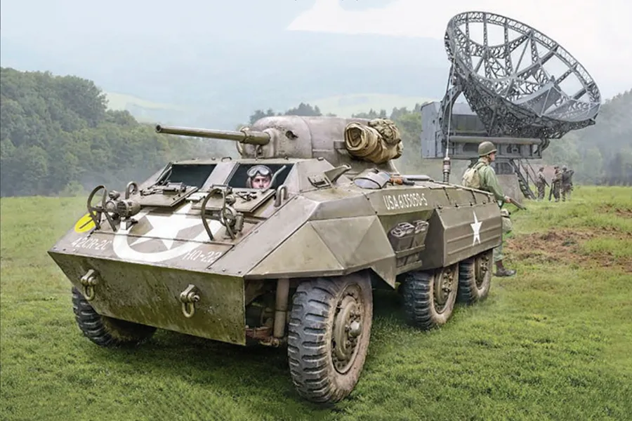 Italeri 1/35 M-8 Greyhound Armoured Vehicle Scaled Plastic Model Kit image 91248