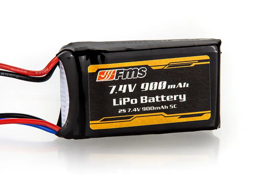 FMS 7.4V 900mAh 5C Soft Case LiPo Battery image 91298