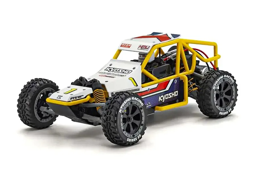 Kyosho Sandmaster 2.0 RC Buggy Electric 2WD 1/10 Scale RTR - White/Blue image 91425
