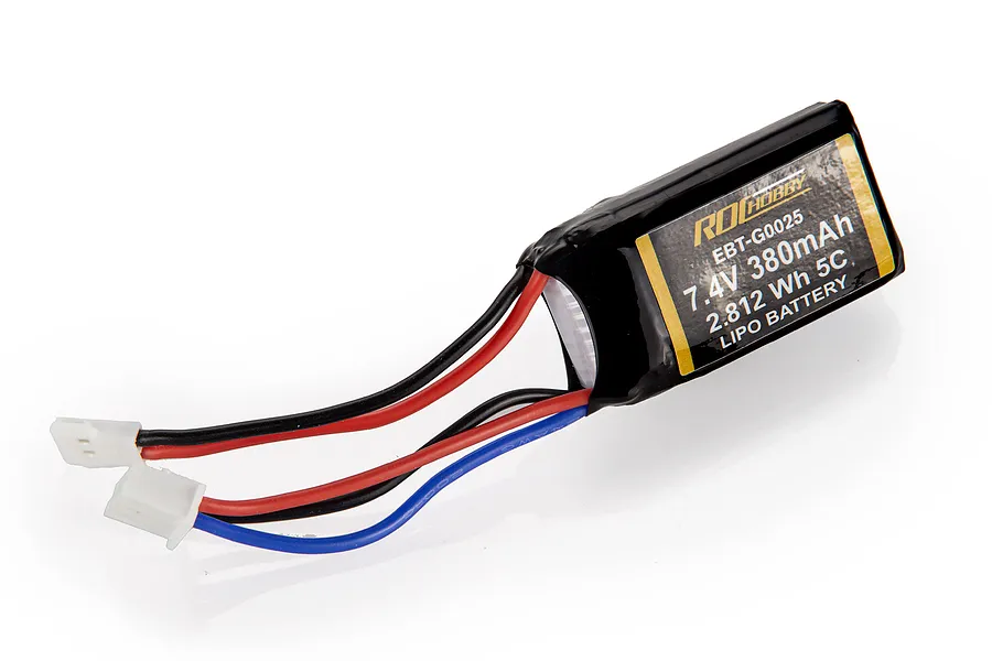 FMS 7.4V 380mAh 5C Soft Case LiPo Battery image 91454