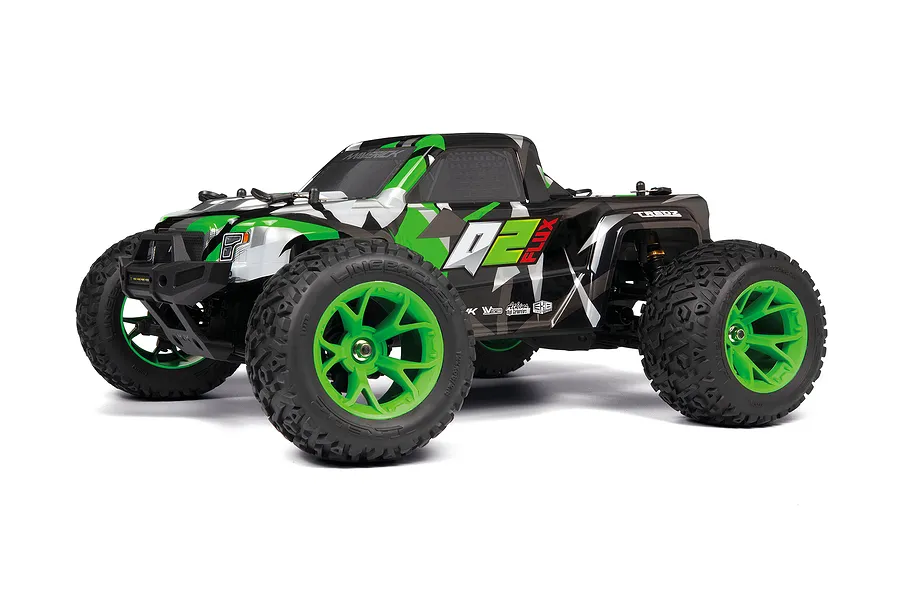 Maverick Quantum2 MT Flux RC Stadium Truck Electric Brushless 4WD 1/10 Scale RTR - Green image 91502