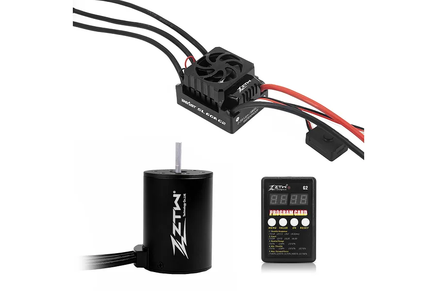 ZTW Beast G2 SL 60A ESC &amp;amp; 3650 2950Kv Brushless Motor Combo image 91531