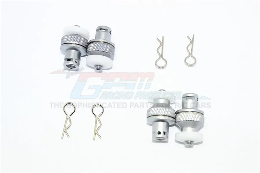 GPM Racing Gray Silver Aluminium Magnetic Body Mount Kit image 91703