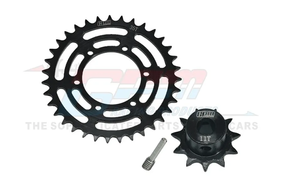 GPM Carbon Steel 35T/11T Steel Chain Sprocket Set image 91755