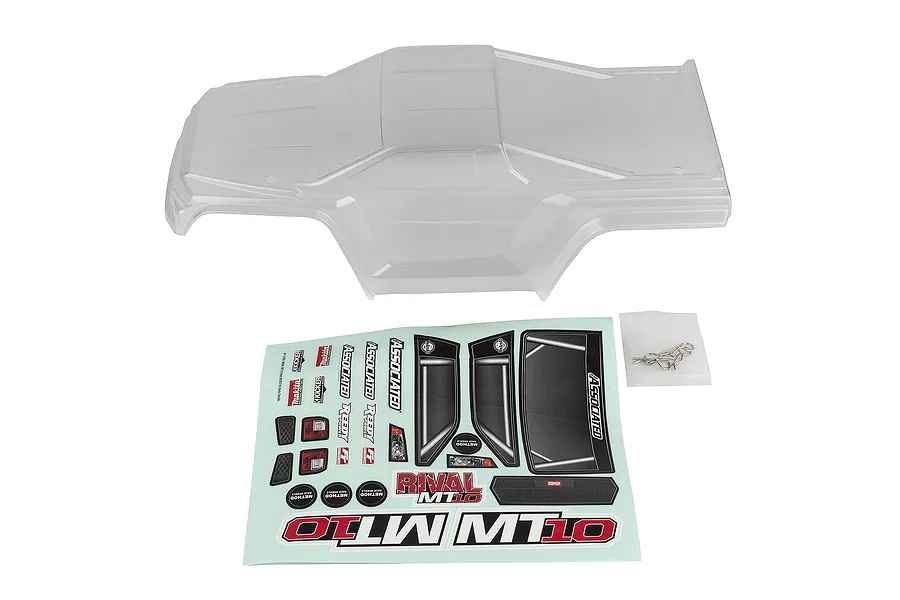 Team Associated 1/10 Rival MT10 V2 Unpainted Body Shell - Clear image 91852