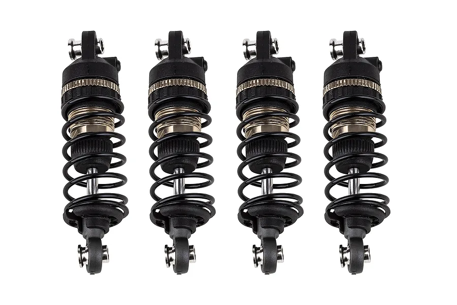 Factory Team Aluminium Adjustable Shocks Set 4Pcs - Gunmetal image 91894