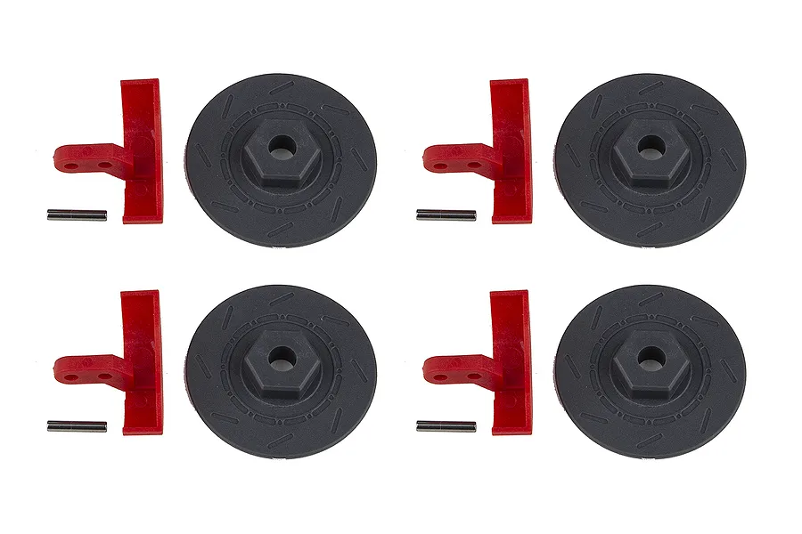 Team Associated Wheel Hexes w/ Red Callipers Set image 91898