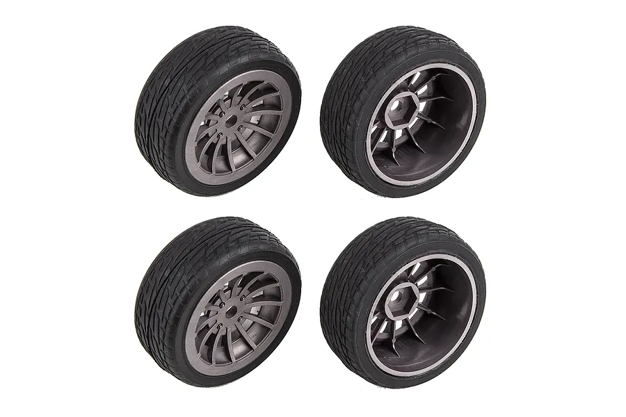 Team Associated 1.9&amp;quot; Apex2 Tyres on Grey Rims - Glued Wheels 2Pcs image 91919