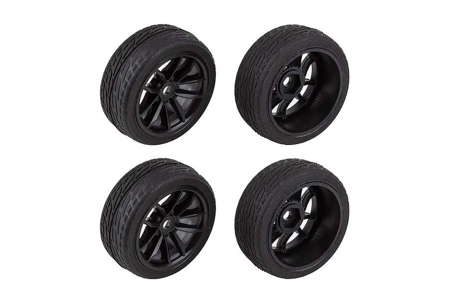 Team Associated 1.9&amp;quot; Apex2 Tyres on Black Rims - Glued Wheels 2Pcs image 91920