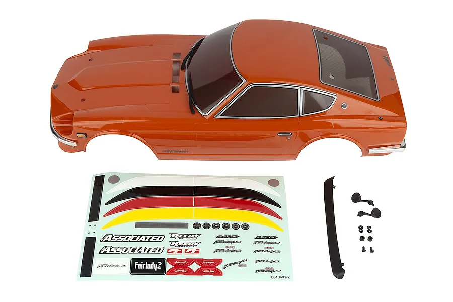 Team Associated 1/10 Datsun 240Z Painted Body Shell - 918 Orange image 91922