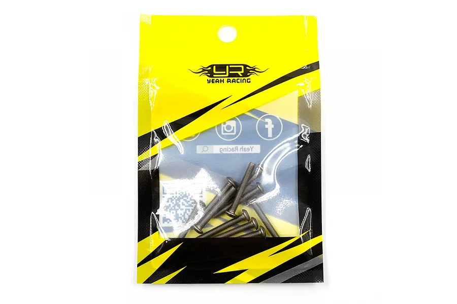 Yeah Racing Titanium 3x22mm Fine Thread Button Head Screws 10Pcs image 91941