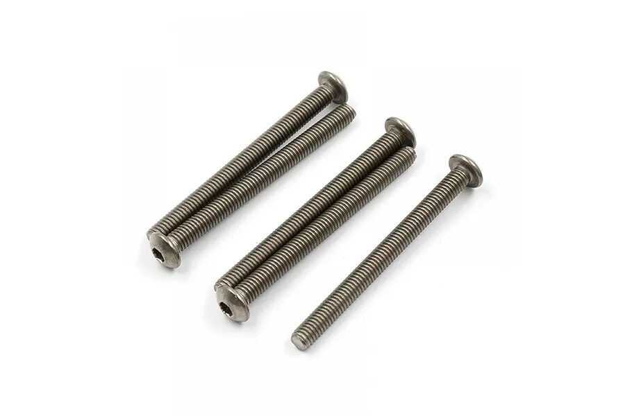 Yeah Racing Titanium 3x34mm Fine Thread Button Head Screws 5Pcs image 91943