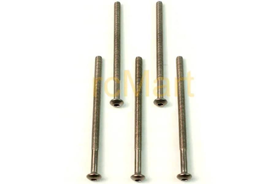 Yeah Racing Titanium 3x48mm Fine Thread Button Head Screws 5Pcs image 91949