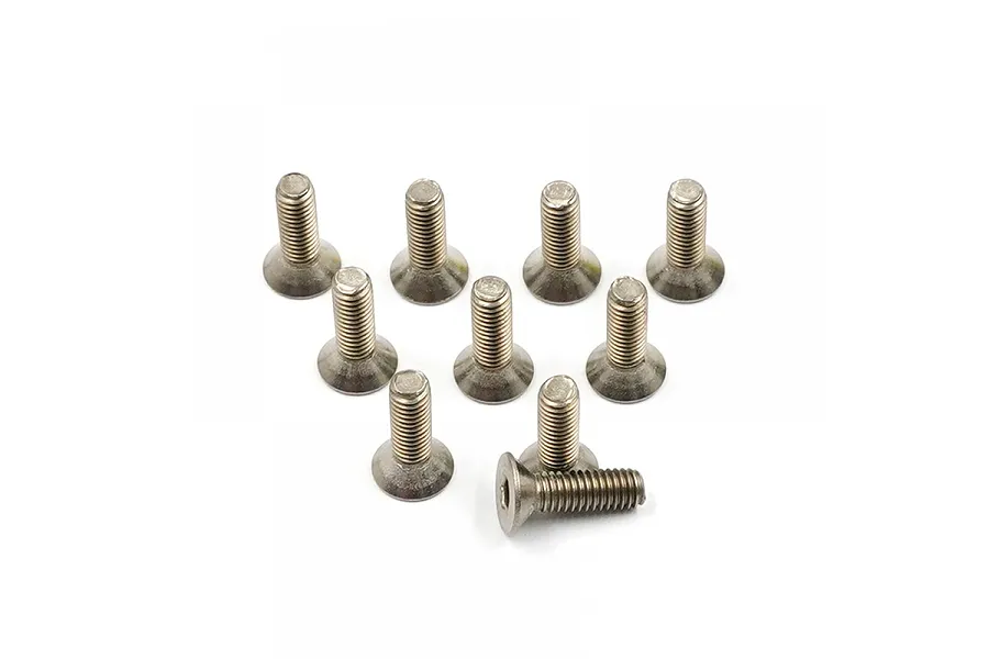 Yeah Racing Titanium 3x10mm Fine Thread Button Head Screws 10Pcs image 1