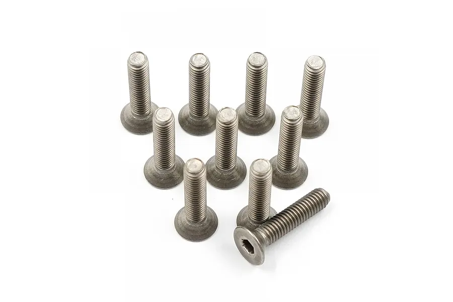 Yeah Racing Titanium 3x14mm Fine Thread Countersunk Head Screws 10Pcs image 91967